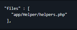 Registro do helper no composer.json